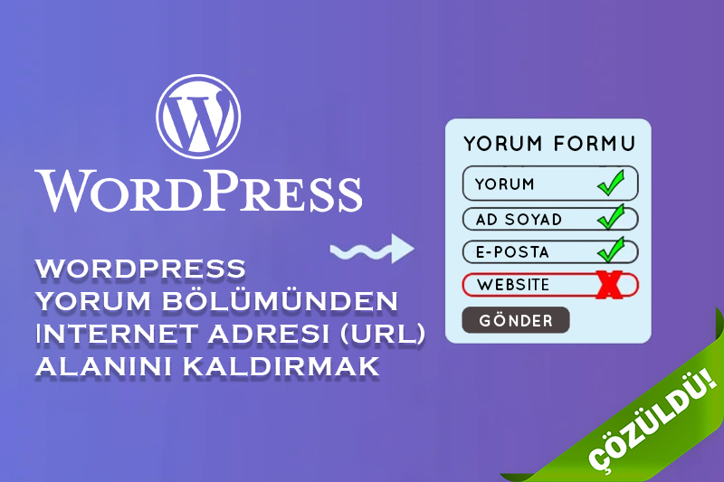 wordpress yorum alanı url kaldırma